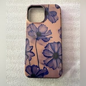 Burga iPhone 12/13 ProMax Floral Phone Case - Purple and Tan